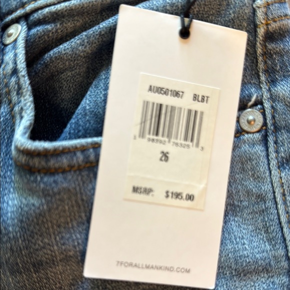 7 For All Mankind Josefina Feminine Boyfriend Blue Jeans - Picture 2 of 9